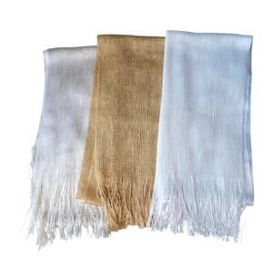 Metallic Open Knit Scarf Set of 3